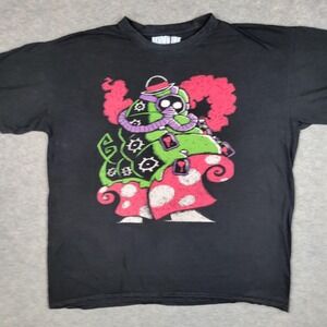 Akumu Ink Shirt Mens XL Black Mad Scientist Clown Graphic Tee Horror Gothic